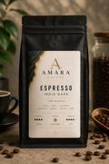 AMARA Coffee Espresso India Dark – 100% Robusta Espresso Bohnen 250g